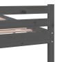 Gray solid wood bed frame King Size 150x200 cm by vidaXL, Beds and slatted bases - Ref: Foro24-814826, Price: 146,94 €, Disco...