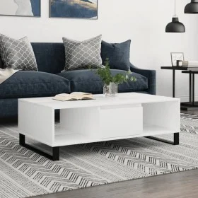 White engineered wood coffee table 104x60x35 cm by vidaXL, Coffee table - Ref: Foro24-827092, Price: 92,46 €, Discount: %