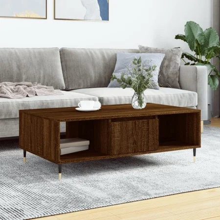 Couchtisch aus braunem Eichenholzwerkstoff, 104 x 60 x 35 cm von vidaXL, Couchtisch - Ref: Foro24-827083, Preis: 82,81 €, Rab...