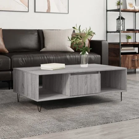 Sonoma gray engineered wood coffee table 104x60x35 cm by vidaXL, Coffee table - Ref: Foro24-827090, Price: 81,51 €, Discount: %