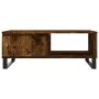 Smoked oak engineered wood coffee table 90x60x35 cm by vidaXL, Coffee table - Ref: Foro24-827073, Price: 70,70 €, Discount: %