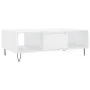 Glossy white engineered wood coffee table 104x60x35 cm by vidaXL, Coffee table - Ref: Foro24-827086, Price: 70,57 €, Discount: %