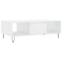 Glänzend weißer Couchtisch aus Holzwerkstoff, 104 x 60 x 35 cm von vidaXL, Couchtisch - Ref: Foro24-827086, Preis: 71,45 €, R...