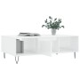 Glänzend weißer Couchtisch aus Holzwerkstoff, 104 x 60 x 35 cm von vidaXL, Couchtisch - Ref: Foro24-827086, Preis: 71,45 €, R...