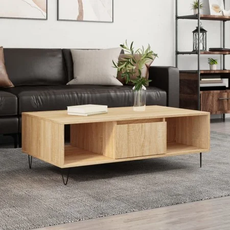 Center table made of Sonoma oak engineered wood 104x60x35 cm by vidaXL, Coffee table - Ref: Foro24-827087, Price: 64,28 €, Di...