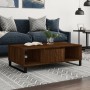 Couchtisch aus braunem Eichenholzwerkstoff, 104 x 60 x 35 cm von vidaXL, Couchtisch - Ref: Foro24-827099, Preis: 94,85 €, Rab...