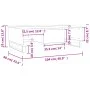 Couchtisch aus braunem Eichenholzwerkstoff, 104 x 60 x 35 cm von vidaXL, Couchtisch - Ref: Foro24-827099, Preis: 93,36 €, Rab...