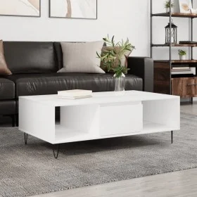 Weißer Couchtisch aus Holzwerkstoff, 104 x 60 x 35 cm von vidaXL, Couchtisch - Ref: Foro24-827084, Preis: 64,88 €, Rabatt: %