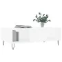 Mesa de centro madera de ingeniería blanco 104x60x35 cm de vidaXL, Mesas de centro - Ref: Foro24-827084, Precio: 64,88 €, Des...
