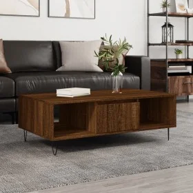 Engineered wood coffee table in brown oak, 104x60x35 cm by vidaXL, Coffee table - Ref: Foro24-827091, Price: 81,51 €, Discoun...
