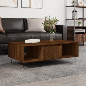 Mesa de centro madera de ingeniería roble marrón 104x60x35 cm de vidaXL, Mesas de centro - Ref: Foro24-827091, Precio: 82,76 ...