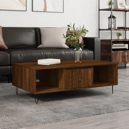 Mesa de centro madera de ingeniería roble marrón 104x60x35 cm de vidaXL, Mesas de centro - Ref: Foro24-827091, Precio: 81,51 ...