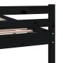 Black solid wood bed frame King Size 150x200 cm by vidaXL, Beds and slatted bases - Ref: Foro24-814828, Price: 151,92 €, Disc...