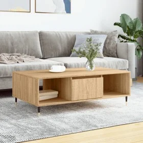 Center table made of Sonoma oak engineered wood 104x60x35 cm by vidaXL, Coffee table - Ref: Foro24-827079, Price: 66,16 €, Di...