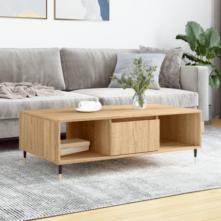 Center table made of Sonoma oak engineered wood 104x60x35 cm by vidaXL, Coffee table - Ref: Foro24-827079, Price: 66,99 €, Di...