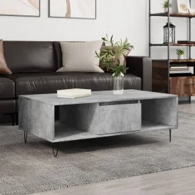 Concrete gray engineered wood coffee table 104x60x35 cm by vidaXL, Coffee table - Ref: Foro24-827088, Price: 64,28 €, Discoun...