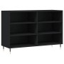 Aparador de madera contrachapada negro 103,5x35x70 cm de vidaXL, Aparadores - Ref: Foro24-827101, Precio: 73,23 €, Descuento: %