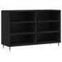 Aparador de madera contrachapada negro 103,5x35x70 cm de vidaXL, Aparadores - Ref: Foro24-827101, Precio: 72,33 €, Descuento: %