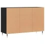 Aparador de madera contrachapada negro 103,5x35x70 cm de vidaXL, Aparadores - Ref: Foro24-827101, Precio: 72,33 €, Descuento: %