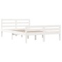 Weißer Massivholzbettrahmen 160x200 cm von vidaXL, Betten und Lattenroste - Ref: Foro24-814830, Preis: 127,27 €, Rabatt: %