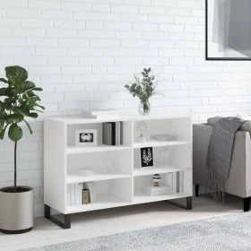 Hochglanzweißes Sperrholz-Sideboard 103,5 x 35 x 70 cm von vidaXL, Sideboards - Ref: Foro24-827118, Preis: 80,63 €, Rabatt: %