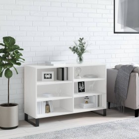 Hochglanzweißes Sperrholz-Sideboard 103,5 x 35 x 70 cm von vidaXL, Sideboards - Ref: Foro24-827118, Preis: 81,64 €, Rabatt: %