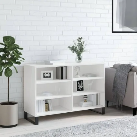 Hochglanzweißes Sperrholz-Sideboard 103,5 x 35 x 70 cm von vidaXL, Sideboards - Ref: Foro24-827118, Preis: 80,65 €, Rabatt: %