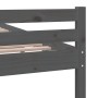Estructura de cama de madera maciza gris 160x200 cm de vidaXL, Camas y somieres - Ref: Foro24-814831, Precio: 133,46 €, Descu...