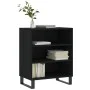 Black engineered wood sideboard 57x35x70 cm by vidaXL, Sideboards - Ref: Foro24-827141, Price: 58,42 €, Discount: %