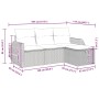 Set de sofás de jardín 4 pzas y cojines ratán sintético gris