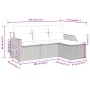 Set de sofás de jardín 4 pzas y cojines ratán sintético marrón