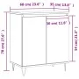 Sperrholz Sideboard geräucherte Eiche Farbe 60x35x70 cm von vidaXL, Sideboards - Ref: Foro24-827161, Preis: 65,61 €, Rabatt: %