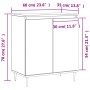 Sideboard aus geräuchertem Eichensperrholz, 60 x 35 x 70 cm von vidaXL, Sideboards - Ref: Foro24-827153, Preis: 59,52 €, Raba...