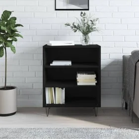 Black engineered wood sideboard 57x35x70 cm by vidaXL, Sideboards - Ref: Foro24-827133, Price: 49,71 €, Discount: %