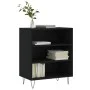 Black engineered wood sideboard 57x35x70 cm by vidaXL, Sideboards - Ref: Foro24-827133, Price: 49,71 €, Discount: %