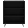 Black engineered wood sideboard 57x35x70 cm by vidaXL, Sideboards - Ref: Foro24-827133, Price: 49,71 €, Discount: %