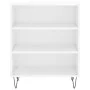 Glossy white engineered wood sideboard 57x35x70 cm by vidaXL, Sideboards - Ref: Foro24-827134, Price: 52,31 €, Discount: %