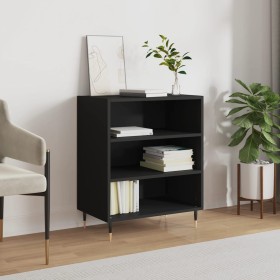 Black engineered wood sideboard 57x35x70 cm by vidaXL, Sideboards - Ref: Foro24-827125, Price: 51,75 €, Discount: %