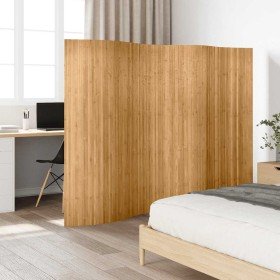 Biombo divisor bambú natural 250x165 cm