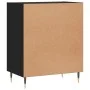 Black engineered wood sideboard 57x35x70 cm by vidaXL, Sideboards - Ref: Foro24-827125, Price: 51,01 €, Discount: %