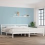 Weißer Massivholzbettrahmen Supe King 180x200 cm von vidaXL, Betten und Lattenroste - Ref: Foro24-814835, Preis: 131,90 €, Ra...