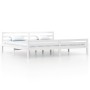 White solid wood bed frame Supe King 180x200 cm by vidaXL, Beds and slatted bases - Ref: Foro24-814835, Price: 131,85 €, Disc...