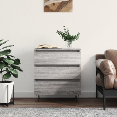 Aparador de madera contrachapada gris Sonoma 60x35x70 cm de vidaXL, Aparadores - Ref: Foro24-827186, Precio: 80,13 €