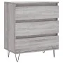 Sonoma graues Sperrholz-Sideboard 60x35x70 cm von vidaXL, Sideboards - Ref: Foro24-827186, Preis: 75,93 €, Rabatt: %