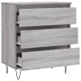 Aparador de madera contrachapada gris Sonoma 60x35x70 cm de vidaXL, Aparadores - Ref: Foro24-827186, Precio: 80,13 €