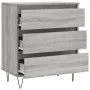 Sonoma graues Sperrholz-Sideboard 60x35x70 cm von vidaXL, Sideboards - Ref: Foro24-827186, Preis: 75,93 €, Rabatt: %