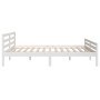 White solid wood bed frame Supe King 180x200 cm by vidaXL, Beds and slatted bases - Ref: Foro24-814835, Price: 131,85 €, Disc...