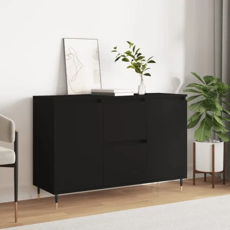 Schwarzes Sideboard aus Holzwerkstoff, 104 x 35 x 70 cm von vidaXL, Sideboards - Ref: Foro24-827197, Preis: 102,75 €, Rabatt: %