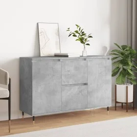 Grauer Beton-Engineered-Holz-Sideboard 104x35x70 cm von vidaXL, Sideboards - Ref: Foro24-827200, Preis: 93,47 €, Rabatt: %