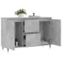 Grauer Beton-Engineered-Holz-Sideboard 104x35x70 cm von vidaXL, Sideboards - Ref: Foro24-827200, Preis: 93,44 €, Rabatt: %